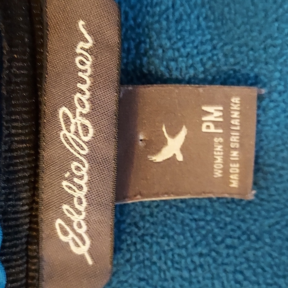 Eddie Bauer Women's Coat Teal Detachable Hood Fleece Lined Size MP - Picture 11 of 13